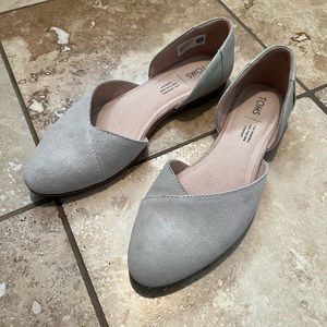 Toms Grey Suede Flats